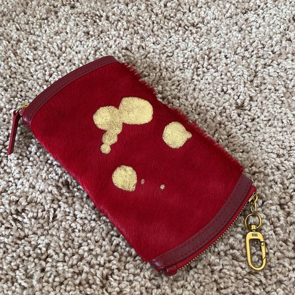 HOBO Spark Double Eyeglass Protective Carrying Case Calf Hair Leather NWOT - Picture 1 of 13